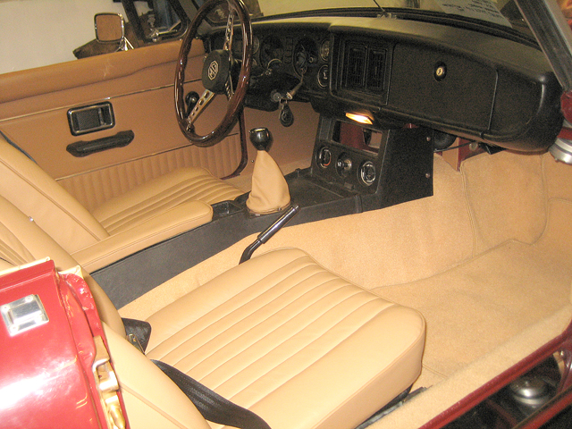 MG V-8 interior